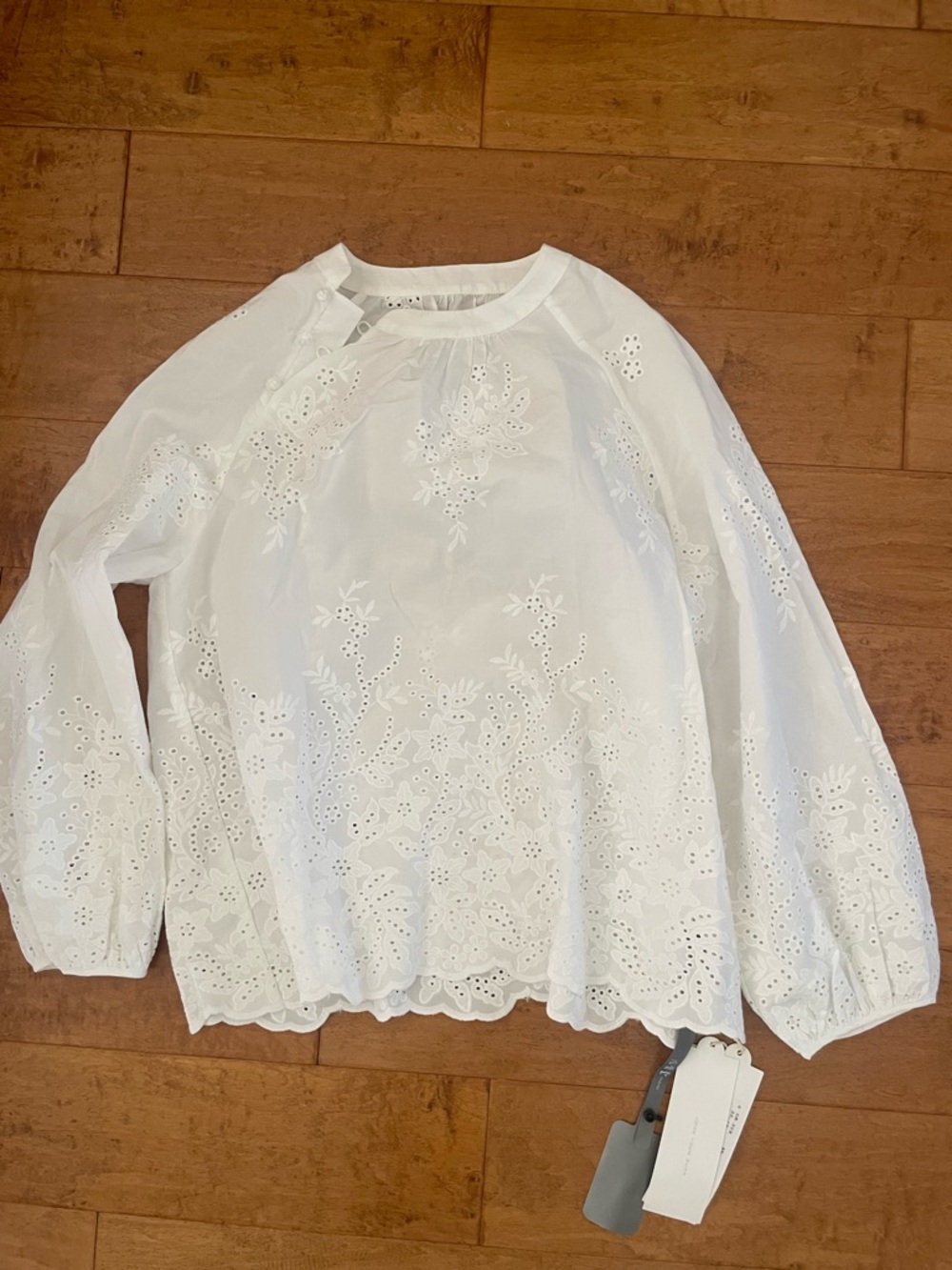 NWT cotton shirt top blouse cotton embroidery